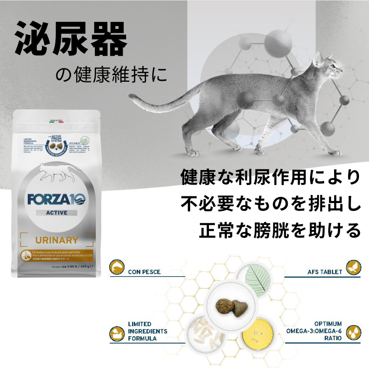フォルツァ 猫 下部尿路 尿路結石 尿ケア フード ストルバイト 療法食 キャットフード Forza10